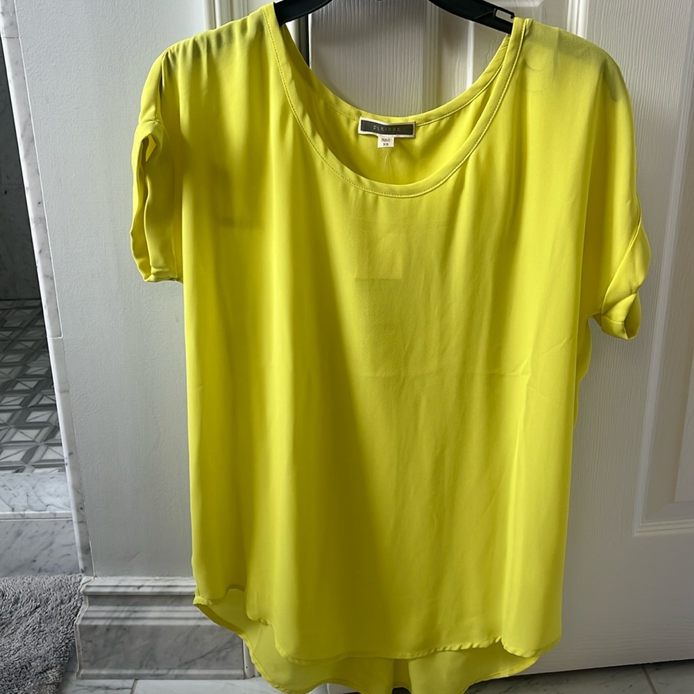 NWT Pleione short sleeve loose fitting polyester top.